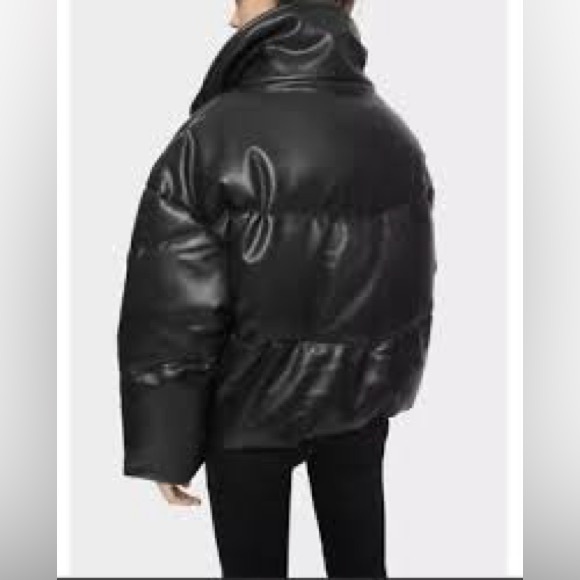 Rebecca Minkoff |Blk Oversized  Leather Full Zip Jacket Size M NWT!!! - Picture 4 of 15